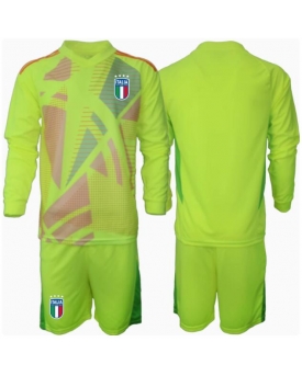 Italia Portiere Maglia Gara Casa Repliche Europei 2024 Bambino Maniche Lunghe